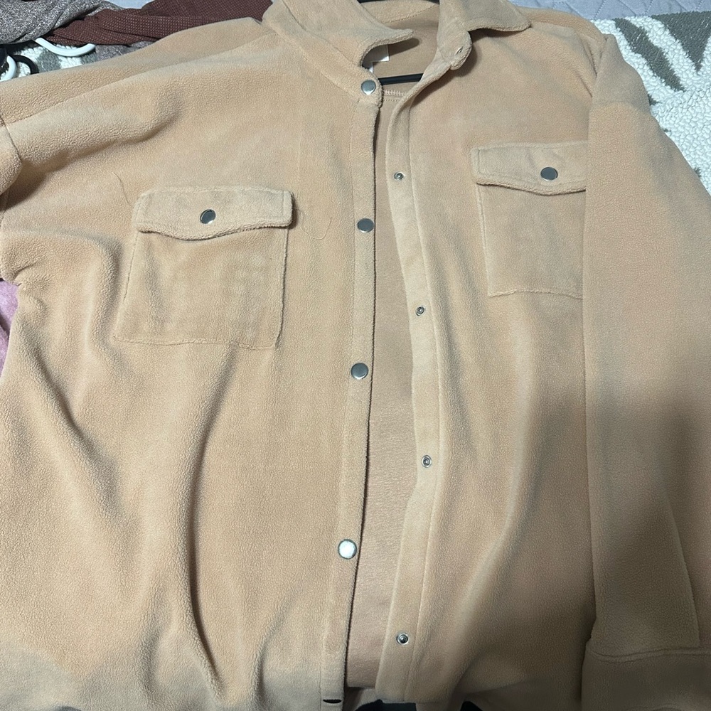 New York Laundry Tan Shirt Jacket